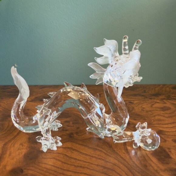 Swarovski 1997 The Dragon Fabulous Creatures Crystal Figurine W/ Box & Paperwork - Picture 4 of 10